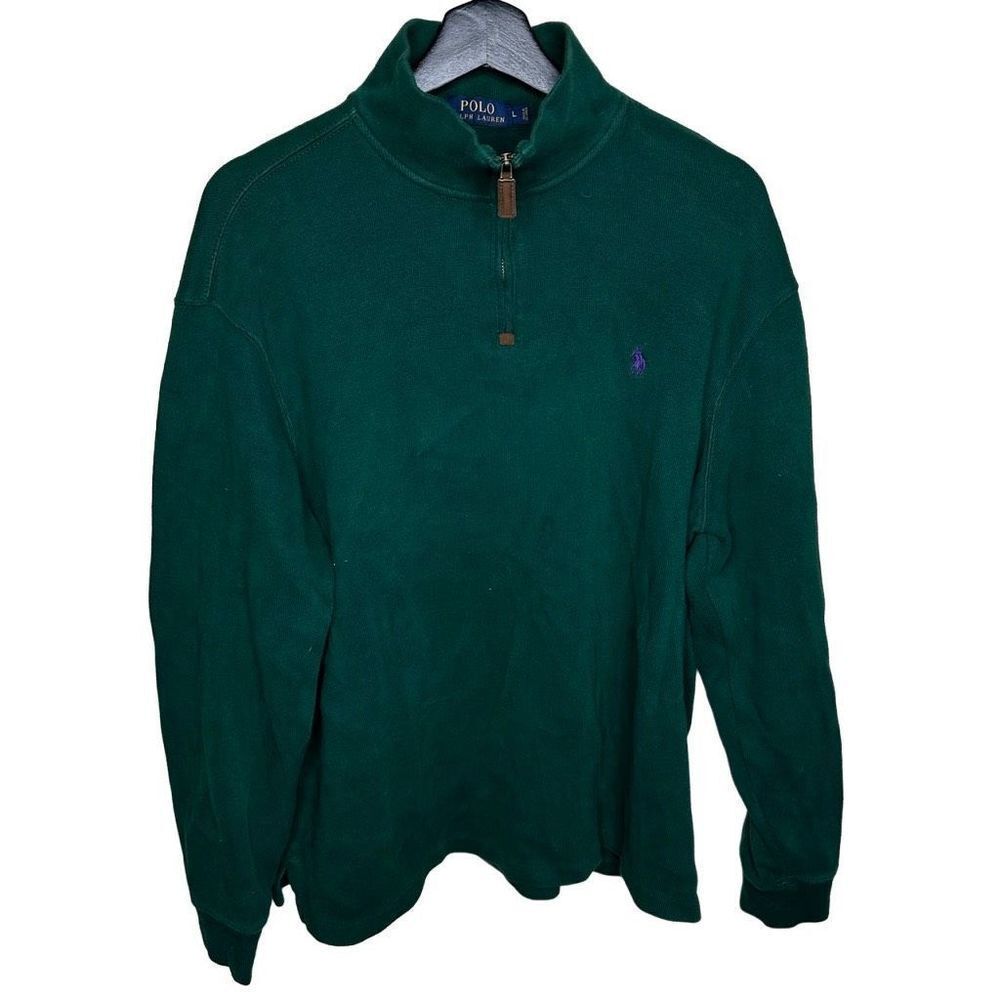 Polo Ralph Lauren Pine Green 1/2 Zip Pullover Mens Large